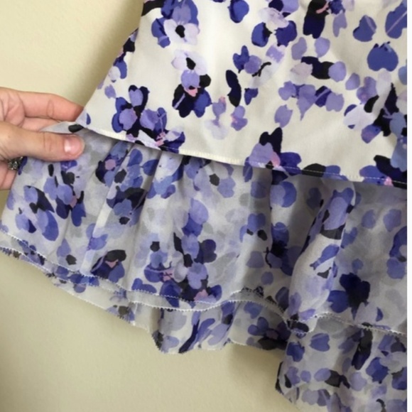 Kate Spade Hydrangea Double Layer top blouse size small nwot - Picture 3 of 6